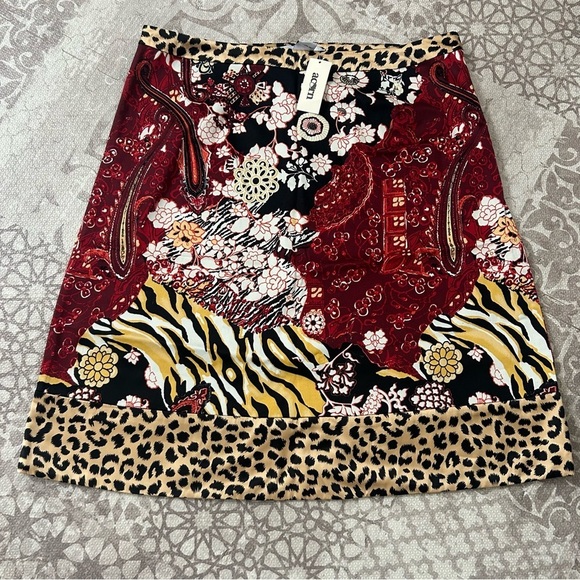 Acorn Dresses & Skirts - Acorn Black and Red Floral skirt- silk and cotton NWT